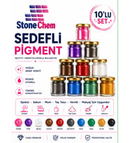 Epoksi Bazlı Sedefli Toz Pigment 10 Renk 10 gr