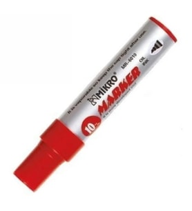Mikro 10 mm Kesik Uçlu Permanent Markör Kırmızı (8 Adet)