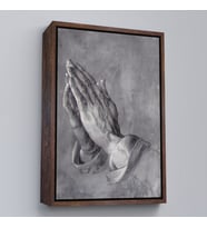 Çerçeveli Dua Eden Eller Tablosu, Albrecht Dürer Praying Hands (Siyah)