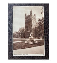 1950'li yıllarından İngiltere E.A. Sweetman and Sons Kartpostal "EXETER CATHEDRAL FROM N.W."