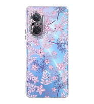 PrintiFy Huawei Nova 9SE Uyumlu Kamera Korumalı Floral Pudra Tasarımlı Şeffaf Silikon Kılıf