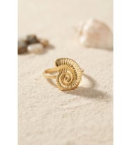 Nautilus Tasarım Gold Renk Kadın Yüzük TJ-BYK4213