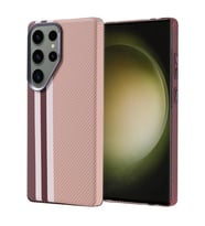 Lexroo Galaxy S25 Ultra Kılıf M-safe Şarj Özellikli Karbon Fiber Görünümlü Nekst Kılıf - Gold