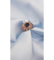Gümüş Yüzük - Oniks Taş Detaylı Vintage Tasarım 925 Gümüş Sevgiliye,anneye,eşe,arkadaşa Hediye Yüzük