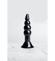 BOĞUMLU  PLUG TIKAÇ - DİLDO SİYAH RENK – SİLİKONLU  PLUG – YUMUŞAK YAPILI  PLUG