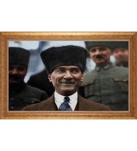 ALTIN ÇERÇEVELİ PASPARTULU TABLO CR354