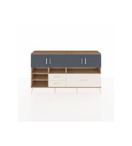 Arges Konsol 8 Raflı 3 Çekmeceli 4 Kapaklı 176x30x99 Çam-Antrasit/Aytaşı