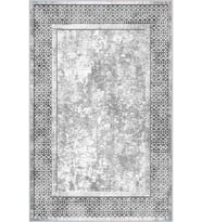 Eliana Home Baskılı, Yıkanabilir Kaymaz Taban Salon Halısı LNA0010-SD663 100x150 cm (Gri)