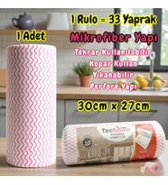 Technow Softtex 33 Yaprak Kopar Kullan Rulo Hassas Temizlik Bezi 27x30cm 1 Adet