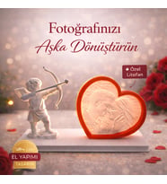 Aşk Meleği Kalp Lithophane Lamba – Kişiye Özel Fotoğraflı Romantik 3D Anı Işığı  Sevgiliye Özel Hediye