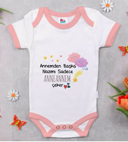 BK Kids Anneannem Tasarımlı Pembe Bebek Body Zıbın-1