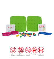 EspriToys Renkli Bead Sequence Holder - Minik Boncuklar Eğitici Dizme Oyunu