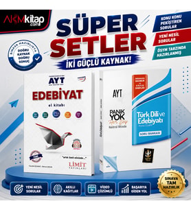 Limit Yayınları AYT Edebiyat El Kitabı ile AYT Türk Dili ve Edebiyatı Soru Bankası 2 Kitap Set