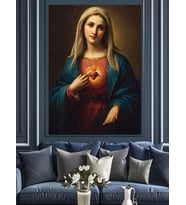 Meryem Ana Kutsal Sanat Dekoratif Kanvas - Mdf Ahşap Tablo
