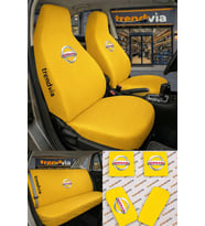 Nissan Logolu Oto Koltuk Kılıfı Ön Arka Set – Penye Likralı Universal Koltuk Koruyucu Servis Kılıfı