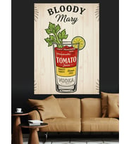 Bloody Mary Cocktail Posteri Dekoratif Kanvas - Mdf Ahşap Tablo