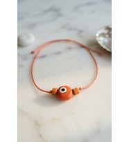 Handmade Bohem Turuncu Nazar Kolye
