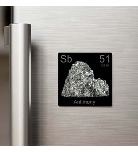 Antimony (Antimon) Elementi – Buzdolap Magneti – 9x9 cm