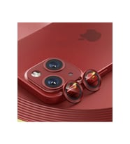 Iphone 13 Kamera Koruyucu Lens Mercek Metal Çerçeveli 2li Set Kırmızı Red Uyumlu