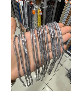 Hematit Taşı Dalgalı Rondela Kesim 4x2mm- Parlak Gümüş Doğal Taş Dizi