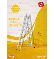 2X2,5 = 5 METRE "A" TİPİ 2 PARÇALI ALÜMİNYUM MERDİVEN