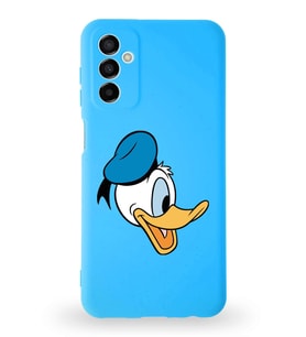 Samsung Galaxy M13 Uyumlu Lansman Kılıf Altı Kapalı İçi Kadife  Donald Duck-F Tasarımlı  Kapak (Şeffaf)