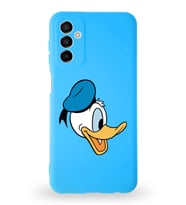 Samsung Galaxy M13 Uyumlu Lansman Kılıf Altı Kapalı İçi Kadife  Donald Duck-F Tasarımlı  Kapak (Şeffaf)