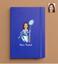 Kişiye Özel Kadın Model 13x21 Mavi Defter-23