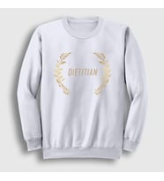Presmono Unisex Beyaz Dietitian Sağlık Hediye Diyetisyen Sweatshirt 521028tt (Beyaz)