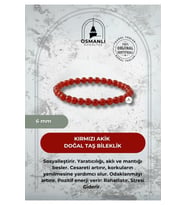 Kırmızı Akik 6mm Doğal Taş Bileklik