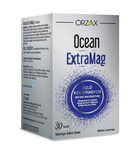 Ocean ExtraMag Üçlü Kombinasyon Takviye Edici Gıda 30 Tablet
