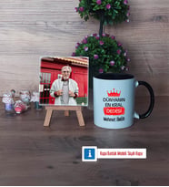 Dedeye Hediye Fotoğraflı Dekoratif Taş, Kupa Bardak Beyaz HediyeDedeye Babalar Günü Hediyesi (Model 11)