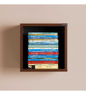 Adore Mobilya Rainbow Duvar Raf-Ceviz 33x33x19 cm (GxYxD)