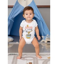 Annesinin Bal Böcüğü Desenli Kısa Kol Unisex Body