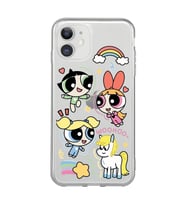 Iphone 11 Uyumlu Powerpuff Girls Desenli Şeffaf Telefon Kılıfı