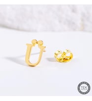 14 Ayar Altın Ü Harf Küpe 0,48 gr