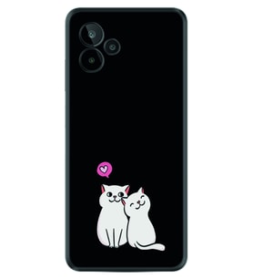 General Mobile GM 24 Pro Kılıf Silikon Desen Özel Seri Love Cats 1690