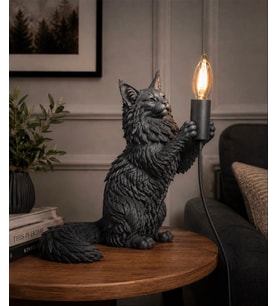3dlab 3D Lab Siyah Kedi Figürlü Premium Dekoratif Masa Lambası