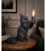 3dlab 3D Lab Siyah Kedi Figürlü Premium Dekoratif Masa Lambası