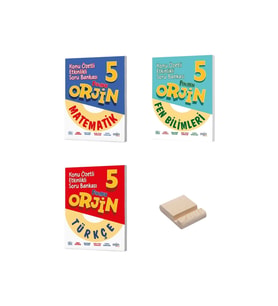 Orjin 5. Sınıf Matematik Fen Bilimleri ve Türkçe Etkinlikli Soru Bankası 3lü Set