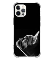 PrintiFy Apple iPhone 12 Pro Uyumlu Köpek 1 Baskılı Şeffaf Köşe Korumalı Antişok Kılıf