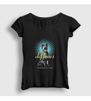 Presmono Kadın Siyah Adrenaline Deftones T-Shirt 374482tt