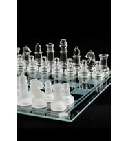 Cam Satranç Takımı Full Cam Satranç Glass Chess 20*20