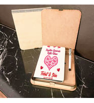 En Güzel Sevgili Hediyesi Ahşap Kutulu Defter Kalem Set 017