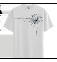 Ethereal Bloom - %100 Pamuklu Kadın Beyaz Tişört - Premium Quality (Siyah - Beyaz)