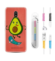 Xiaomi Redmi 8A 8 Pro 9C 9T 10C 11T Pro Kılıf Kablo Koruma Spiral Silikon Avokado Skate 1741