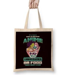 Anime Video Games Food Ramen Korean Kawaii Bez Çanta Uzun Saplı