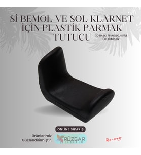 Si Bemol ve Sol Klarnet İçin Plastik Parmak Tutucu (Siyah)
