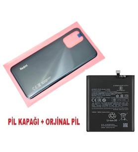 Tkgz Xiaomi Redmi NOTE 10 (4G) Arka Pil Batarya Kapağı + PİL SİYAH
