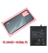 Tkgz Xiaomi Redmi NOTE 10 (4G) Arka Pil Batarya Kapağı + PİL SİYAH